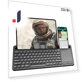 Беспроводная клавиатура Silent Click с держателем для телефона и сенсорной панелью Multi-Touch — Клавиатурные чехлы, SeenDa