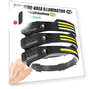 Индукционный налобный фонарь COB LED — Фонарики, Jumaocun-Fashions