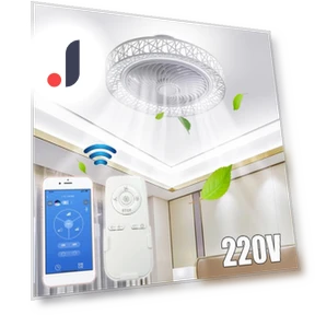 Smart LED Потолочный Вентилятор с Подсветкой — Комплекты освещения для потолочных вентиляторов, Crown Global