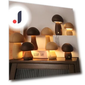 Деревянный ночник с грибами — Ночники, Yiran Furniture