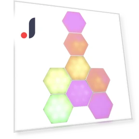 10 шт. BT Connected RGB Hexagon Light Ambient Lamp — Аксессуары для освещения, TOMTOP JMS