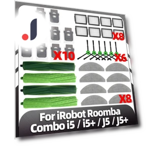 Главная боковая щетка, HEPA фильтр, пылесборники для iRobot Roomba Combo — Запчасти и аксессуары для пылесосов, Lntelligent Living Hall