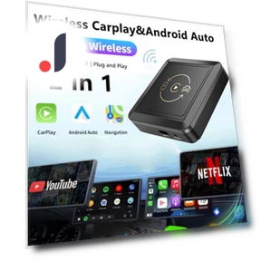 2-в-1 проводной беспроводной адаптер CarPlay и Android Auto — Автомагнитолы, Auto Launcher