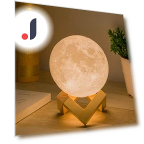3D лунная лампа-увлажнитель с деревянной основой — Настольные лампы, Home Furnishing Department Mall