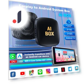 Проводной к беспроводному CarPlay Android Auto Smart AI TV Box — Автомагнитолы, RuJia Home Decor