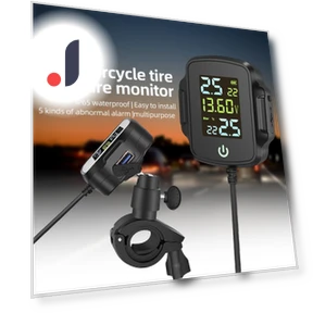 Беспроводной ЖК-дисплей TPMS для мотоцикла — Датчики давления в шинах, RuJia Home Decor