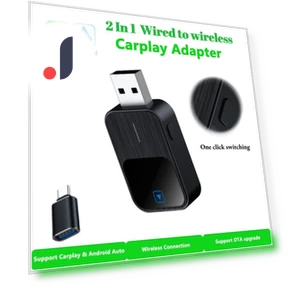 2 в 1 CarPlay и Android Auto Mini Box — USB-адаптеры, JOHO - CarGear