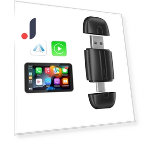 2 в 1 беспроводной адаптер CarPlay и Android Auto — Автомагнитолы, JOHO - CarGear