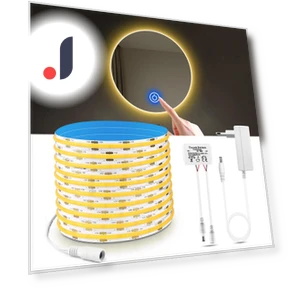 Зеркало для макияжа в ванной со светодиодной лентой — Ручные, Rybakov Home Lighting