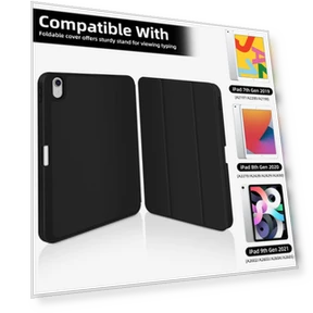 Чехол для iPad 10-го поколения 10.9 дюймов 2022, 3-складной, слот для ручки — Клавиатурные чехлы