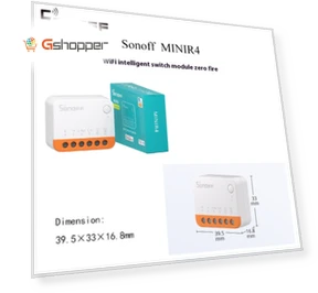 Двухсторонний умный Wi-Fi выключатель MINIR4 с таймером и голосовым управлением Alexa — Центры управления и контроллеры, Sonoff