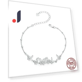 Браслет в лесном стиле с бабочкой — Жёсткие браслеты, FOXANRY Jewelry