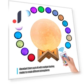 Лунная лампа 3D — Оригинальные светильники, Factory Discount Outlet