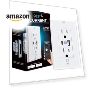 Умная Wi-Fi розетка с 2 быстрыми USB-портами для зарядки — Центры управления и контроллеры, Geeni