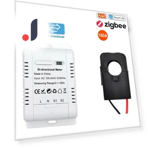 Двунаправленный ZIGBEE Счетчик Энергии 150A Клещи — Измерители мощности, White Dream