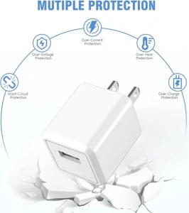 Зарядное устройство для iPhone, 2 упаковки, 6FT USB настенное зарядное устройство, Curvologys