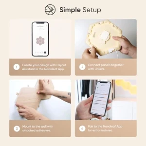 Умные настенные светильники с деревянным эффектом, Nanoleaf