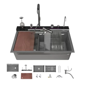 Умная кухонная мойка с двойным водопадом, FVVJVV