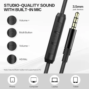 Накладные наушники с микрофоном