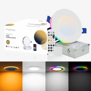 Умные светодиодные встраиваемые светильники с RGB подсветкой — Светодиодные ленты, POWERASIA