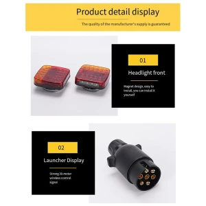 Беспроводной магнитный комплект задних фонарей для прицепа, Generic