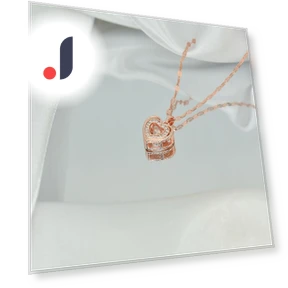 Умное двойное ожерелье с персиковым сердцем — Умные украшения, Commodity Jewel