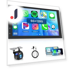 Автомобильная магнитола с Android, беспроводным CarPlay и Android Auto — Автомагнитолы, Kayomart