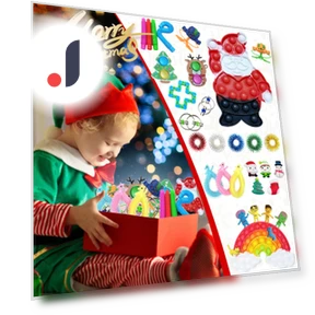 Рождественская силиконовая сенсорная декомпрессия — Офисные игрушки, Gloves