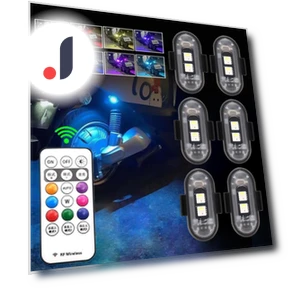 Универсальные мотоциклетные RGB светодиодные стробоскопы с контроллером — Сигнальные огни, techmade