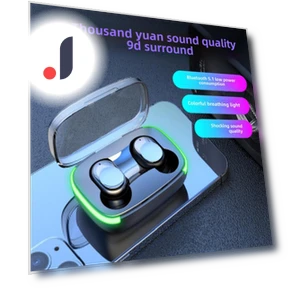Наушники Bluetooth с светодиодной подсветкой — Внутриканальные наушники, QUEED