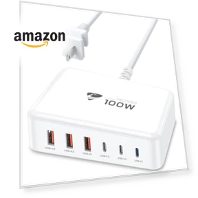 Быстрое зарядное устройство USB C, 100W GaN, 6 портов — Зарядные устройства, CHONGZHENG (HK)CO. ,LIMITED