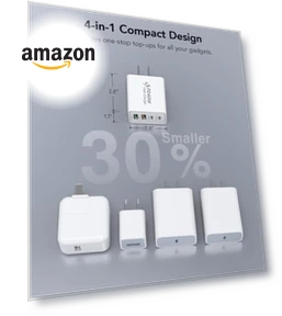 USB C Зарядное Устройство, 40W 4-Портовое — Зарядные устройства, BOVICAS