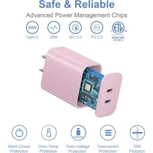 Зарядное устройство с двойным портом USB C, 40W, Shenzhen Dipinle Technology Co., Ltd
