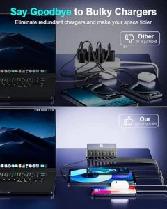 Быстрая зарядная станция USB C с 8 портами, Shenzhen Jiuzhou Amazon Industrial Co. Ltd