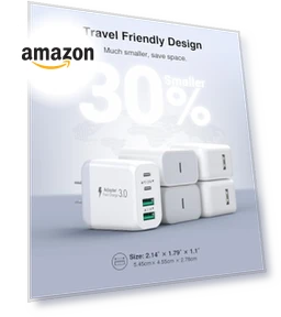 4-портовый USB C зарядный блок 40W — Зарядные устройства, LCGENS