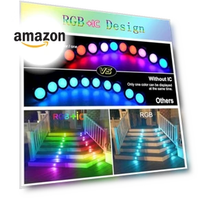 RGB+IC Встраиваемые светодиодные светильники для палубы — Светильники для террас, GEYUEYA Home