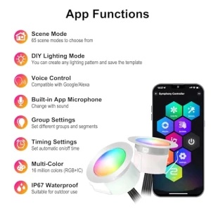 RGB+IC Встраиваемые светодиодные светильники для палубы — Светодиодные ленты, GEYUEYA Home