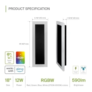 Длинный настенный светильник с LED подсветкой, ASD