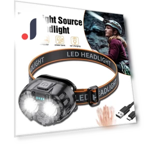 Аварийный налобный фонарь с датчиком движения — Фонарики, YH FlashLight