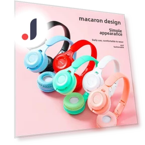 Гарнитура Bluetooth Heavy Bass Foldable Macaron — Наушники, AI Supermarket