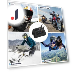 Мотоциклетная Bluetooth-гарнитура V6 Plus Smart — Связь для шлемов, NyPhoenix Auto