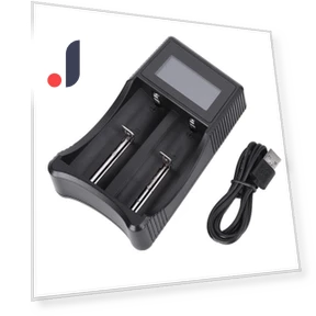 Портативный LCD дисплей с двойным слотом для зарядки USB — Держатели батарей, Koogeelife