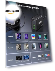 Быстрая зарядка USB на 160W для нескольких устройств — Зарядные устройства, shenzhenshiquanshengdamaoyiyouxiangongsi