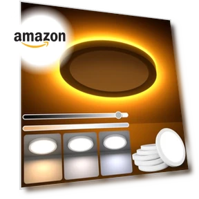 LED Flush Mount Ceiling Fixture with Night Light — Потолочные светильники, JTT