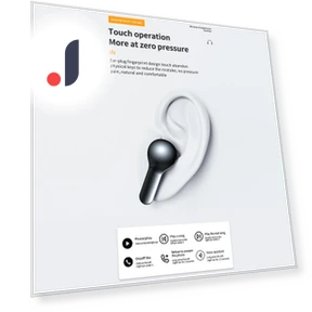 Беспроводные наушники Mini Smart Half In-Ear — Внутриканальные наушники, Andoer