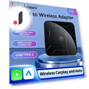2в1 Smart AI Box беспроводной адаптер CarPlay и Android Auto — Автомагнитолы, Kebidumei