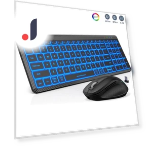 Бесшумная беспроводная клавиатура и мышь с RGB-подсветкой — Игровые клавиатуры, SeenDa