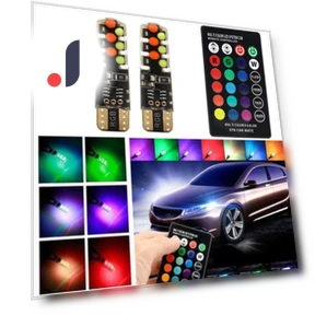 RGB LED T10 W5W автомобильные габаритные огни — Сигнальные огни, RuJia Home Decor