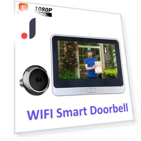 Цветной экран TUYA WiFi скрытый электронный кошачий глаз — Домашние системы безопасности, Qichuanxin