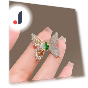Умная вспышка бриллиантовая бабочка брошь — Броши и значки, JEWEL HOME